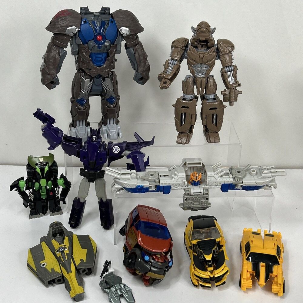 Transformers Lot Optimus Primal Cyclonus Mudflap Cheetor Bumblebee Starfighter